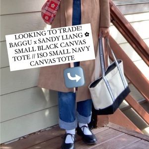 ISO TRADE! Baggu x Sandy Liang Small Heavyweight Canvas Tote (Black for Navy)